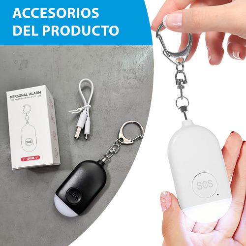 Alarma Personal / Recargable De 130db Con Linterna
