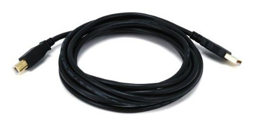 Cable Usb 2.0 A-b 10ft, Chapado En Oro 28/24awg