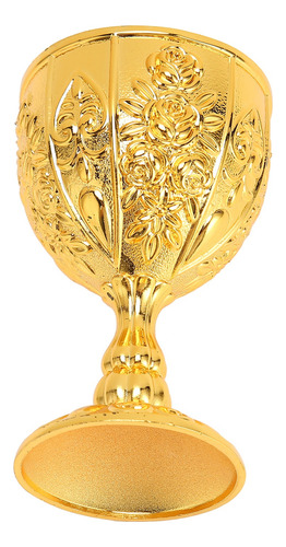 Copa De Vino Grabada En Relieve, Diseño De Flores Vintage De
