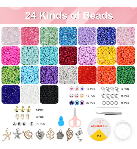 - Pulsera Para Hacer Collares Y Abalorios, 24 Ranuras Para