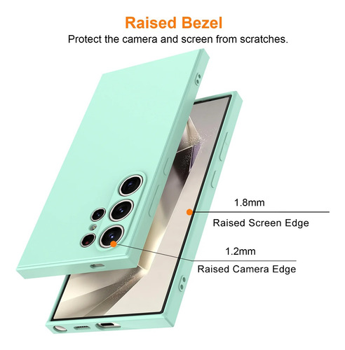 Funda Protectora De Silicona Líquida A Prueba De Golpes Para Samsung Galaxy S23 Ultra S23fe Plus