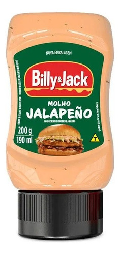 Molho Billy & Jack 200g - Kit C/ 2 Unds (tasty E Jalapeño)