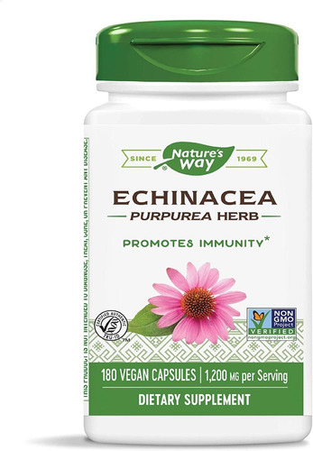 Echinacea , 180 Capsulas 400 Mg Por Porción. Sistema Inmune!