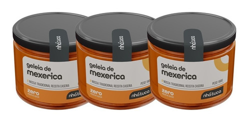 Imagem 1 de 3 de Kit 03 Geleias De Mexerica Zero Nhá Tuca - 190 G