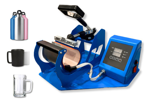 Máquina De Estampar Canecas Compacta Mug Compacta Print 220v Cor Azul-marinho