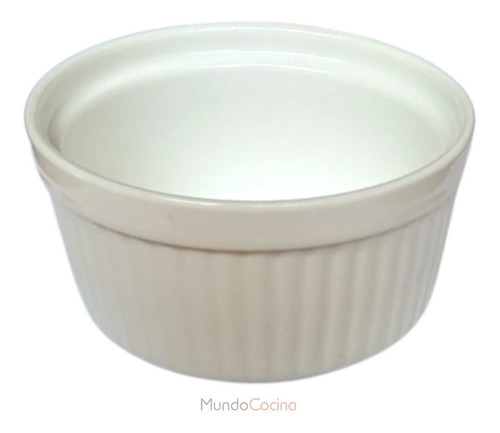 Imagen 3 de 10 de Pack 4 Ramekin Pocillo Blanco Para Horno 270ml