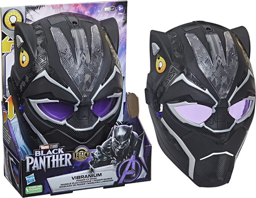 Avengers Black Panther Máscara De Poder Vibranium Con Luz