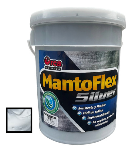 Pintura Impermeabilizante Manto Flex Silver Cuñete Aluminio