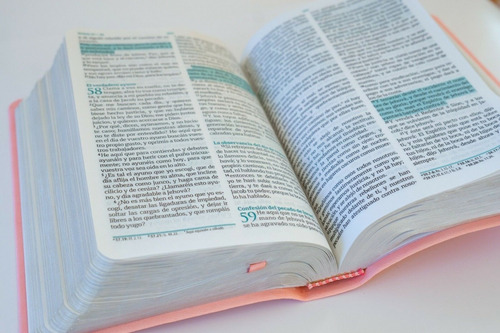 Imagen 2 de 3 de Biblia Letra Mayor Rosa Fuente Bendiciones Reina Valera 1960