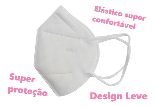 Imagem 4 de 6 de Kit 10 Mascaras Proteção Facial Respiratória 5 Camadas Kn95