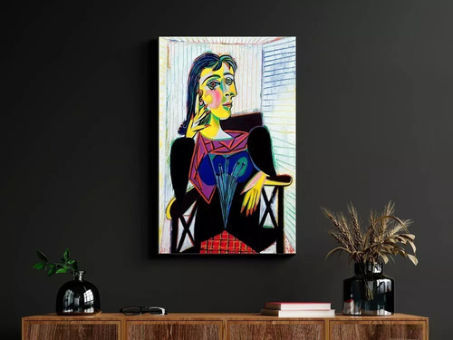 Cuadro Picasso Retrato Dora Marr 65x95 -cm Super Resolución