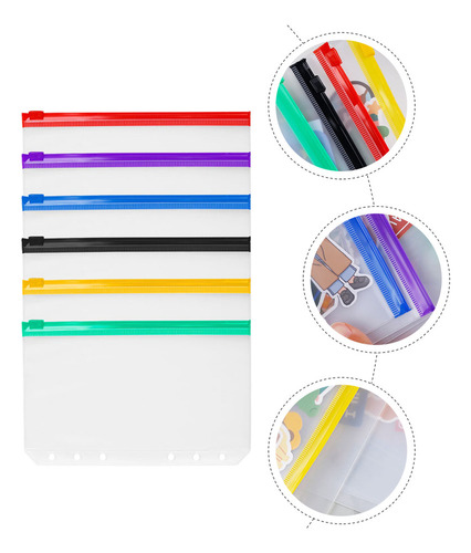Bolsa De Plástico Transparente Com Zíper, Lápis, 12 Unidades