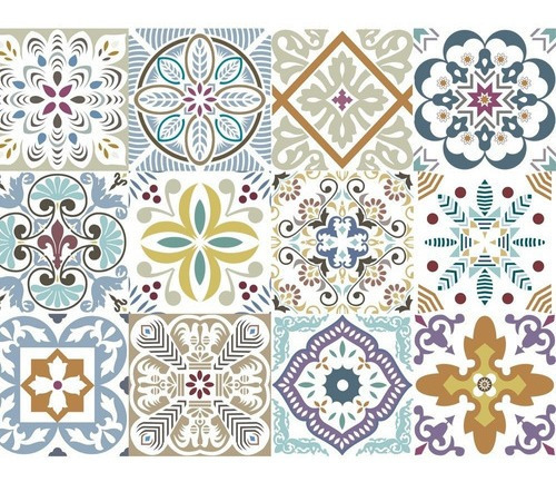 Imagen 1 de 7 de Azulejos Autoadhesivos Decorativos Blumen