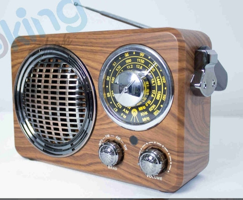 Parlante Radio Vintage Retro Bluetouth Usb Aux Fm Am, Pila