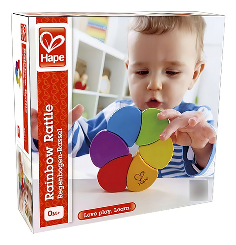 Sonajero Arcoiris De Madera Hape