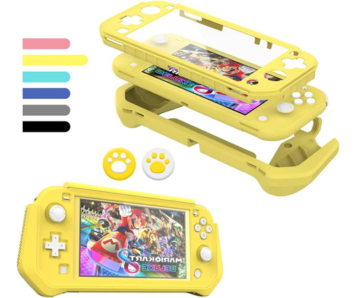 Funda Protectora Para Nintendo Switch Lite Color Amarillo