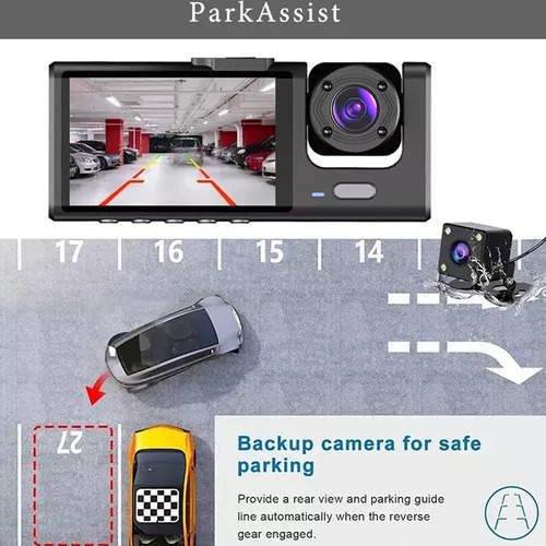 Cámara Dvr For Coche, Sonido Interno De Grabación Inversa