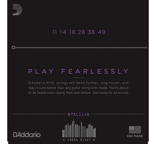 Imagen 4 de 5 de Daddario Nyxl1149 Encordado .011 Para Guitarra Eléctrica