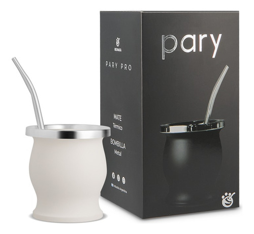 Set De Mate Plastico Y Bombilla De Aluminio Pary Pro