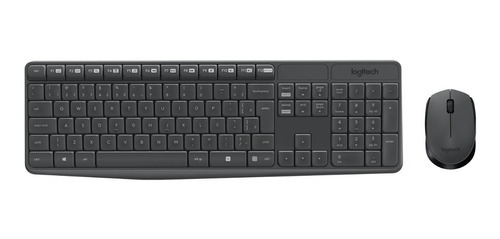 Kit De Teclado E Mouse Sem Fio Logitech Mk235 Português