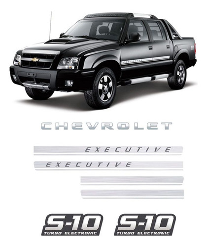 Adesivo Faixa S10 Preta Executive Chevrolet Turbo Eletronic