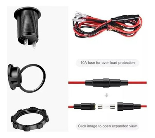 Kit Enchufe Toma 12v 24v Auto Bus Camión Camper Embarcación