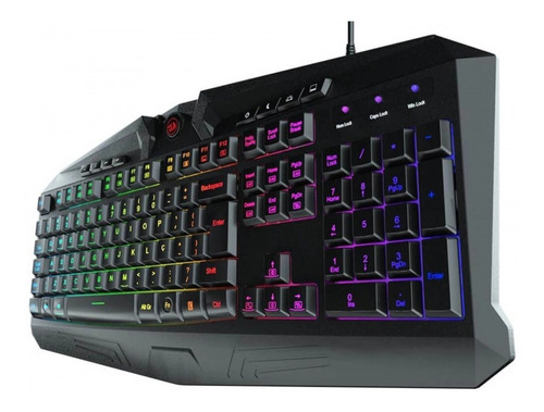 Imagen 3 de 4 de Teclado gamer Redragon Harpe K503 QWERTY inglés US color negro con luz RGB
