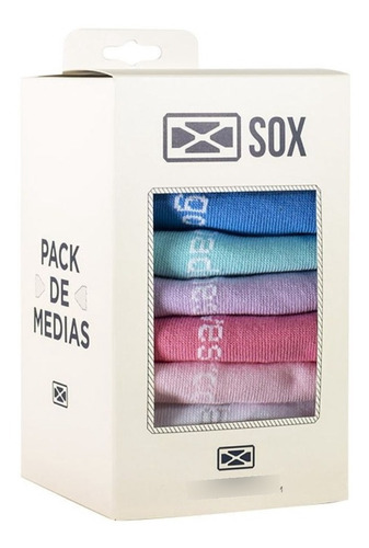 Pack X7 Medias Algodon Soquetes Semanal Sox Regalo