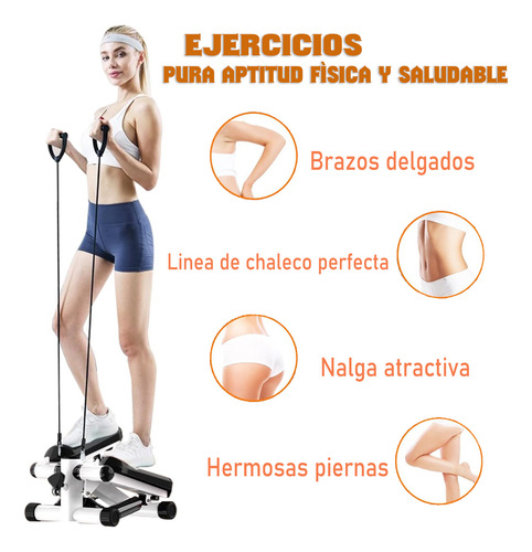 Mini Maquina Escaladora Ejercicios Stepper Bandas Elásticas