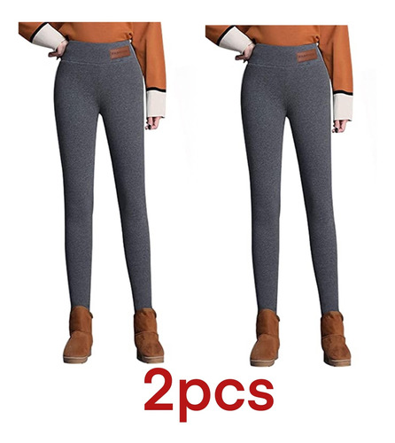 2pcs Pantalones Térmicos Polainas Forrados Gruesos Invierno