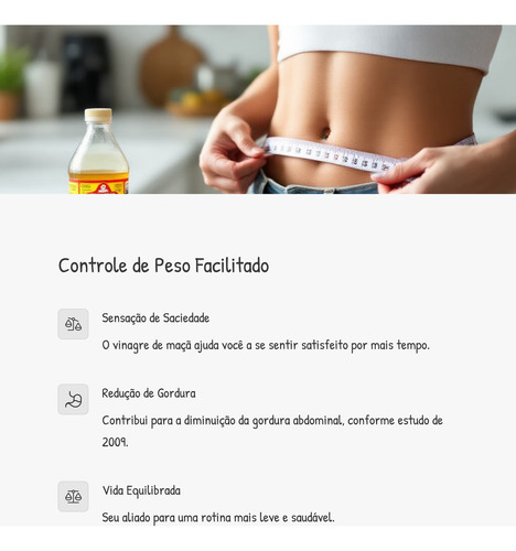 Vinagre De Maça Concentrado 120 Capsulas De 500mg Organico