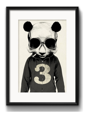 Quadro Panda Hipster Arte Urbana Rs1 Decoracao Sala Paspatur