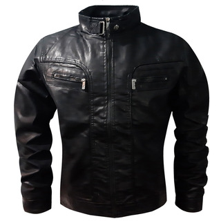 jaqueta motoqueiro de couro masculina
