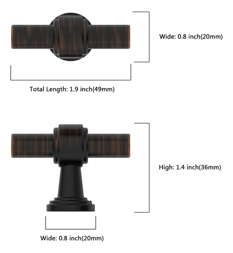 Coinkoly 10 Pack 1 (25 Mm) Pandillas De Gabinete De Bronce C