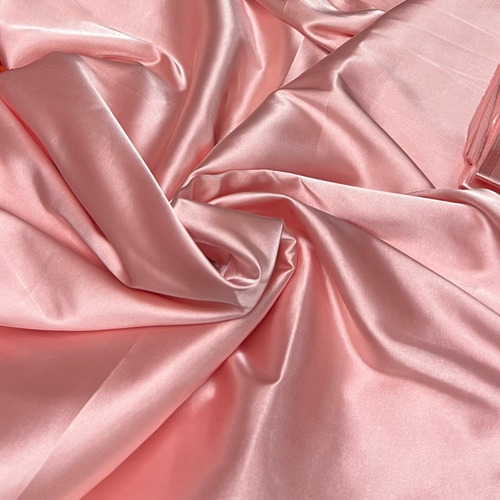 Tela Saten Con Lycra Elastizado Spandex Premium Por X Metro Rosa Nude