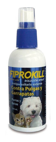 Fiprokill 100 Ml Para Gatos Y Perros Spray Antipulgas 
