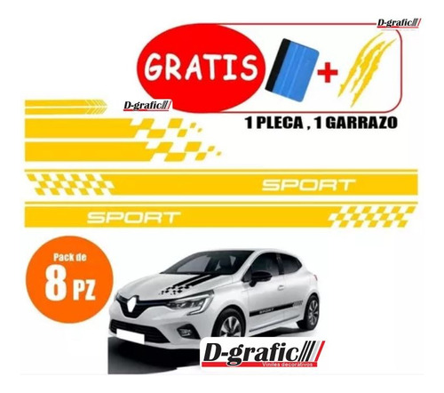 Vinil Stiker Estampado Rótulo Cofre Franjas Deportivas Autos