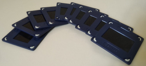 Lote Com 20 Slides Para Projeção Em Microfilme Cor Azul (Usado)