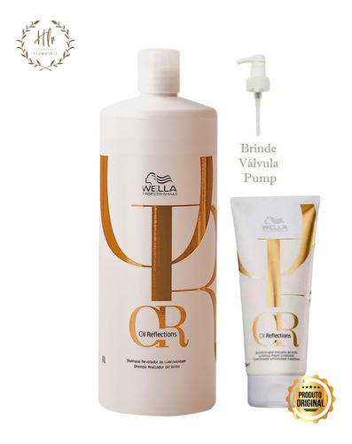 Kit Wella Oil Reflections Shampoo 1l + Condicionador 200ml