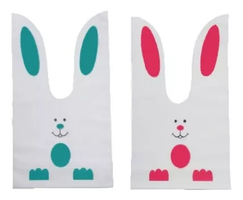 50 X Bolsas Para Huevos De Pascua, Conejo De Pascuas 20x33