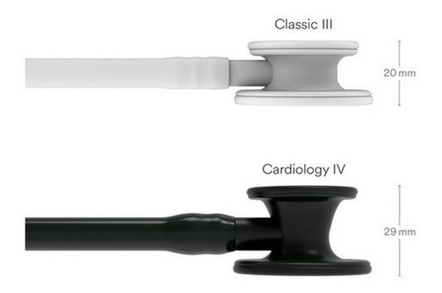 Estetoscópio Littmann Cardiology Iv 6163 preto preto de 3 m