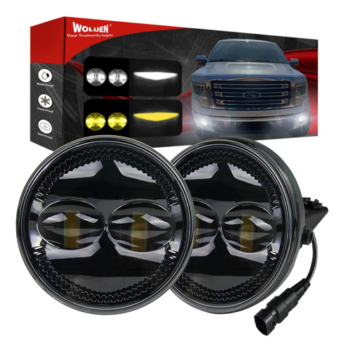 Luz Antiniebla Led Doble Color Mejorada Para Ford 2006-2