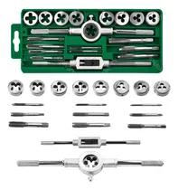 Comprar SHAWTY Kit De Machuelos Con Maneral Broca Ajustable, Juego De Herramientas Para Machos De Roscar De 20 piezas, Juego de Machos y Matrices M3 ~ M12 Rosca De Tornillo y Llave De Roscar y Llave De Mano