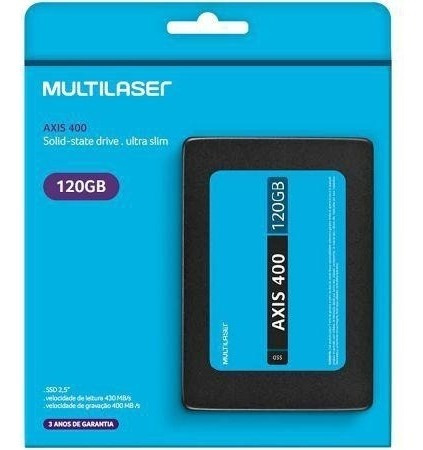 Imagem 4 de 4 de Disco Sólido Interno Multilaser Axis 400 Ss101 120gb Preto