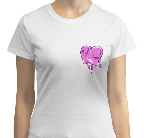 Playera 8 Bits Corazon Pixel - Mujer - Melt Love