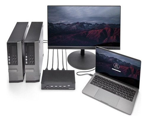 Startech.com Switch Conmutador Kvm 4 Puertos 1080p Usb 3.0
