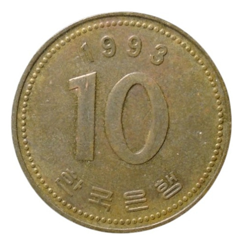 Corea Del Sur 10 Won Años: 1983-2006 X Pieza Kr#01 (Usado)
