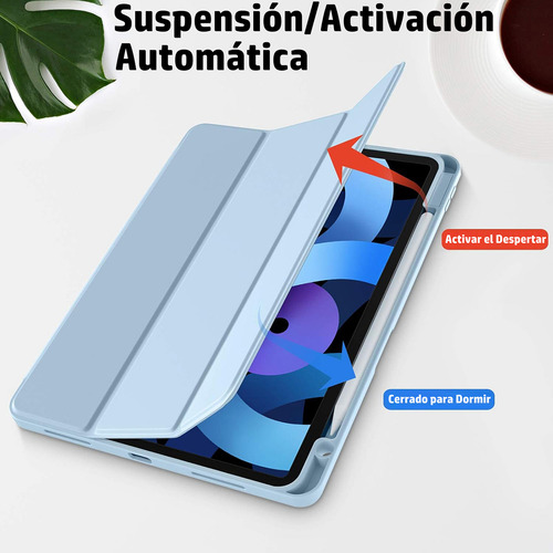 Funda Para iPad Air 5 Air 4 Generación 10.9 Pulgadas Con Lápiz Ranura Azul Claro