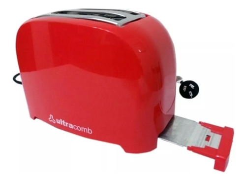 Tostadora Electrica Ultracomb To-4005 750 Watts 2 Fetas Roja