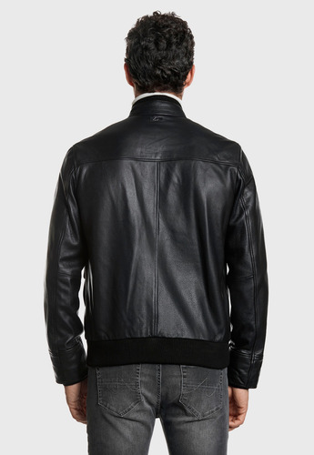 Imagen 3 de 4 de Chaqueta Hombre Cuero Istam Negro New Man Fw 2022